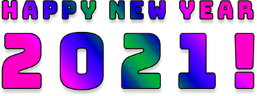 Świecący baner szczęśliwego nowego roku 2021